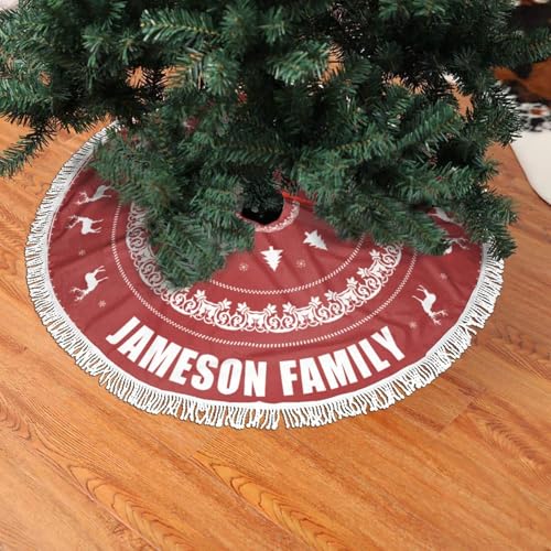 Custom Christmas Tree Skirt with Name