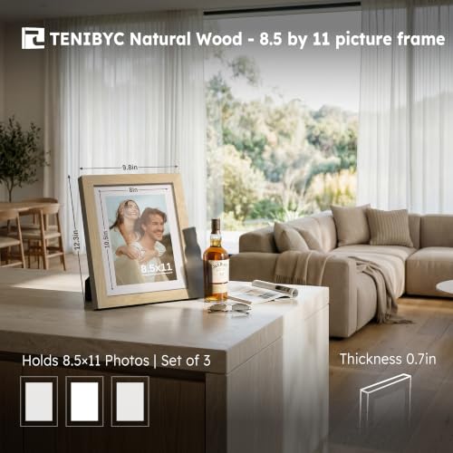 8.5 by 11 picture frame 3 Pack (3 Count)