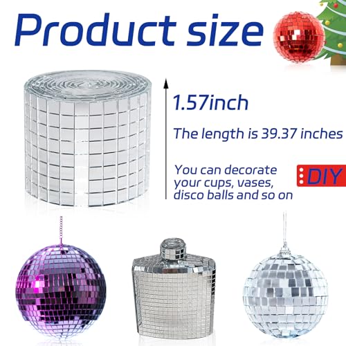 Silver Self Adhesive Glass Mirror Mosaic Tiles