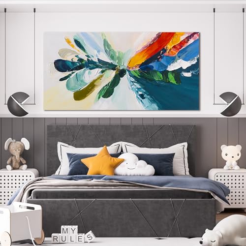 Colorful Wall Art Pictures For Living Room Canvas Abstract Art Wall 24"x48"