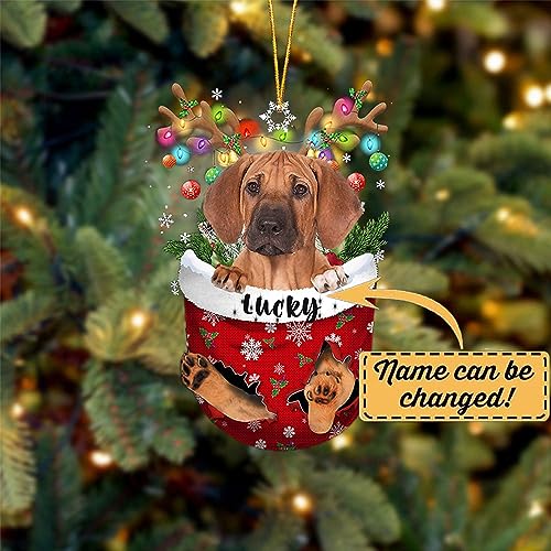 Rhodesian Ridgeback Dog Christmas Ornament
