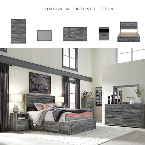 Baystorm Gray Queen Bed Frame with Storage