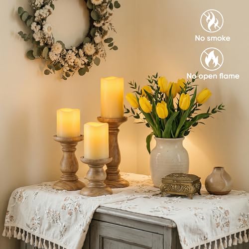 Outdoor Waterproof Flameless Candles with Timer (3 Count)