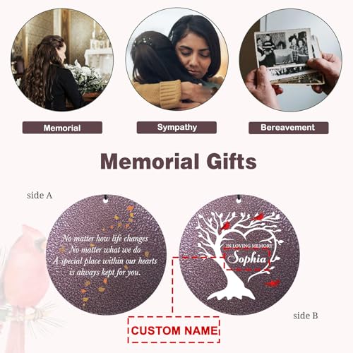Personalized Cardinal Sympathy Wind Chimes