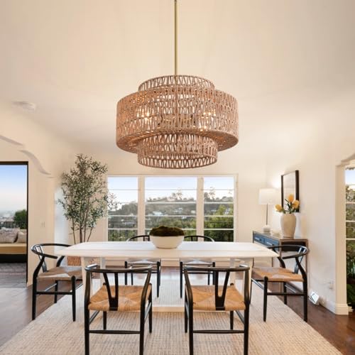 4 Light Boho Chandelier for Dining Room 3