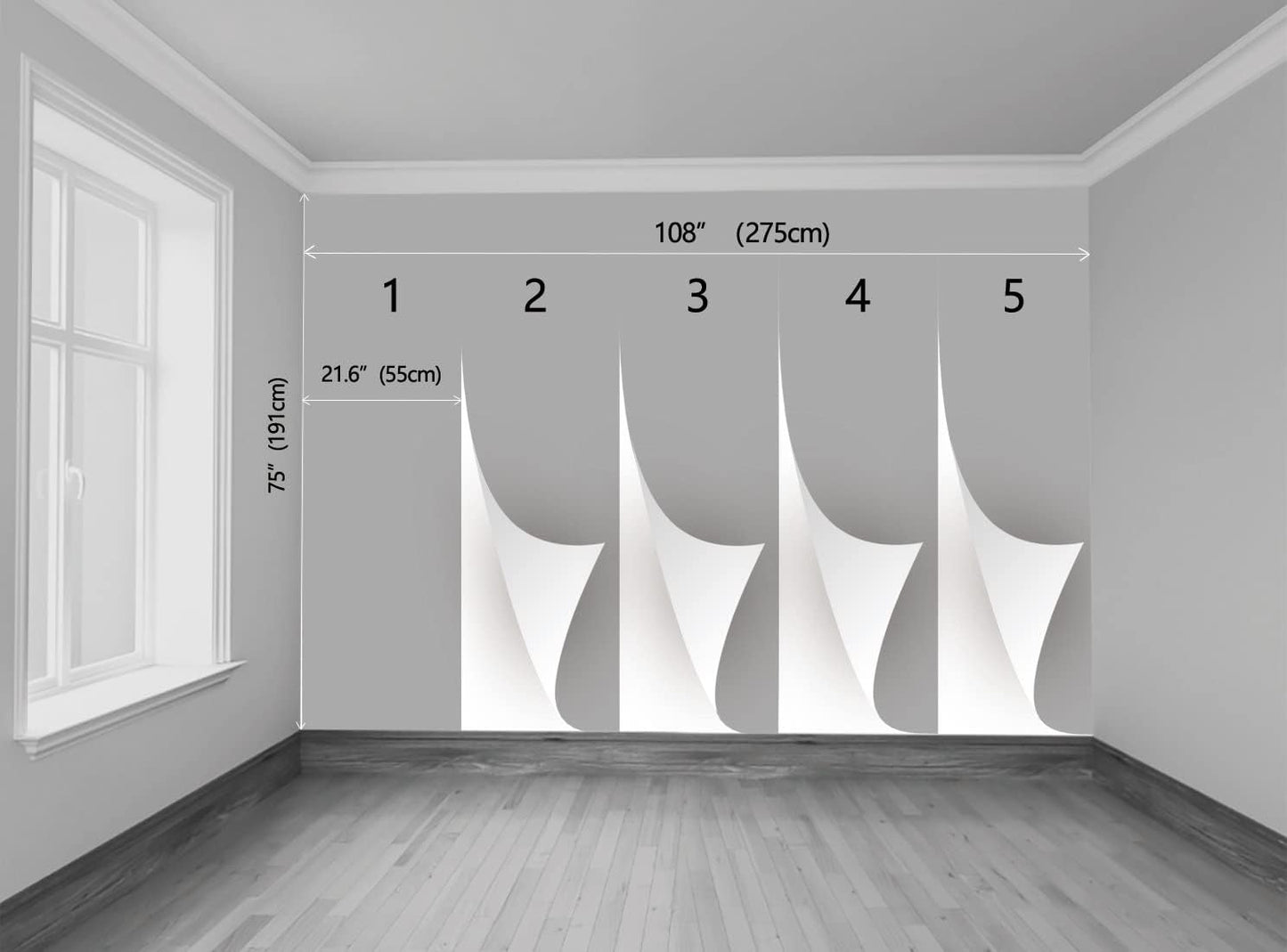 Sunshine Forest Mural Wallpaper Landscape Tree Wallpaper Large Nature Scenery Wall Mural for Living Room (not self-Adhesive)