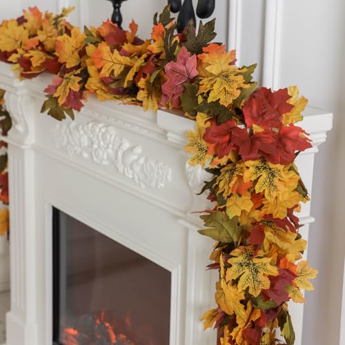 6PCS Orange Leaf Garland (33.6 Foot)