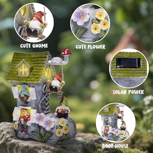 Spring Solar Gnomes Garden Decor