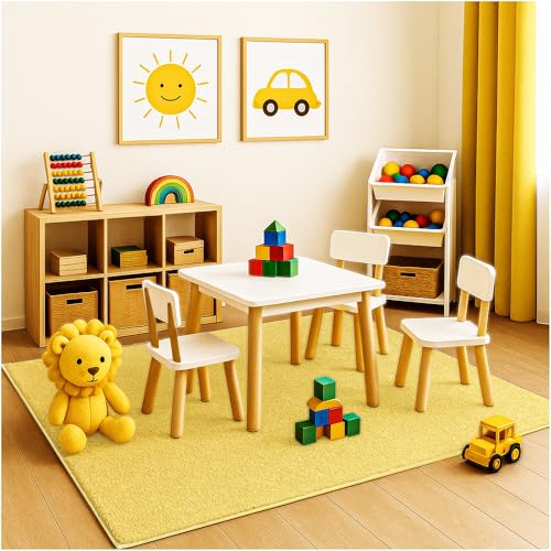 Soft & Colorful 5' x 5' Kids Classroom Area Rug