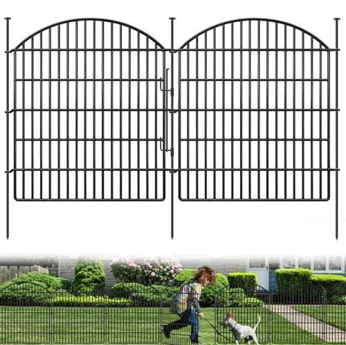 10 Panels Garden Fence Animal Barrier with Lock