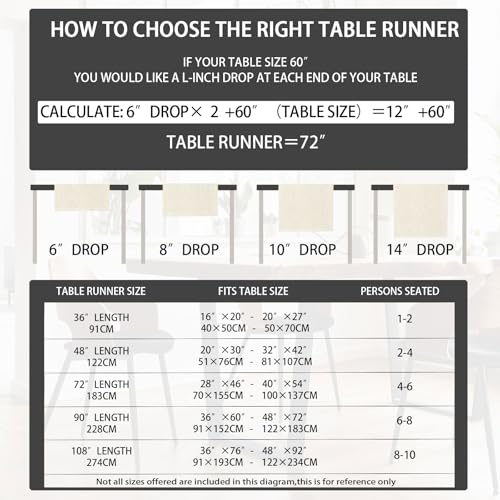 Halloween Skeleton Ghost Table Runner for Table Decoration 13x60 Inch (6.168 Sq Ft)