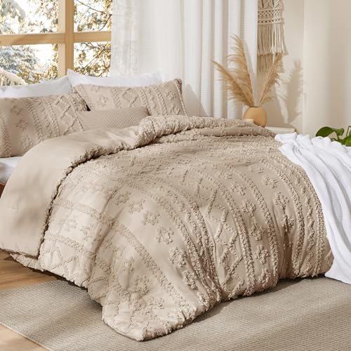 Tufted Boho Comforter Set California King Size