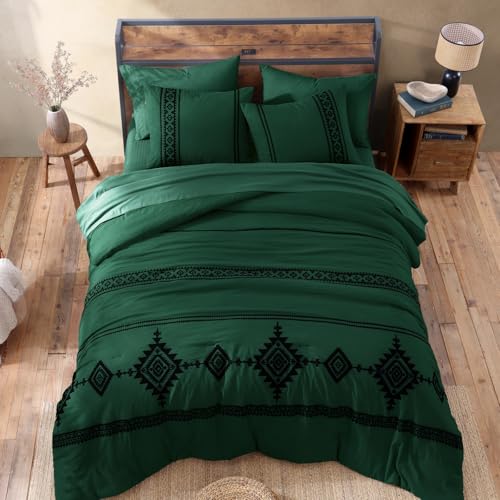 Embroidery King Size Comforter Set 7 Pieces Western Bed in a Bag