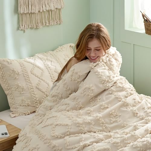 Tufted Boho Comforter Set Twin Size