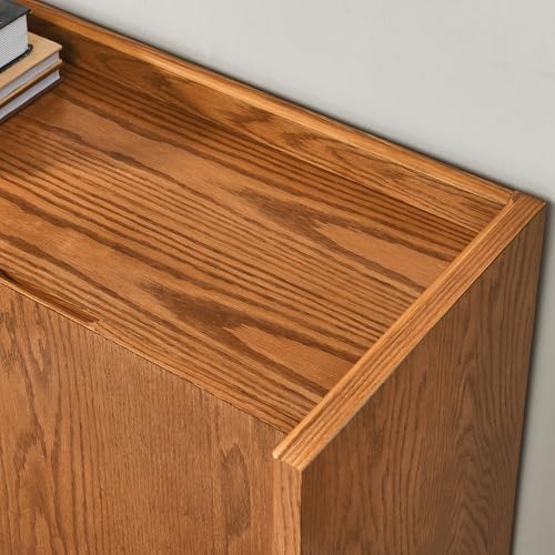 34" Walnut Sideboard Cabinet with Storage