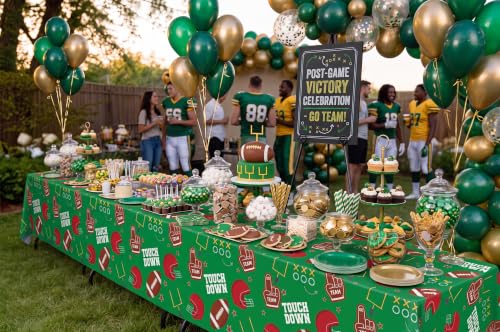 Football Tablecloth 4 Pack Super Bowl Party Supplies Game Day Decor