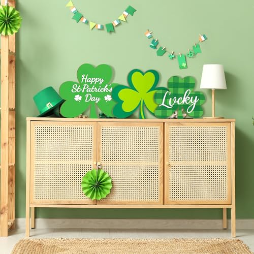 Large Size Wooden Shamrock St. Patrick's Day Ornaments to Paint (6 Count)