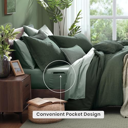 Queen Comforter Set Deep Forest 7 Pieces Bed in a Bag