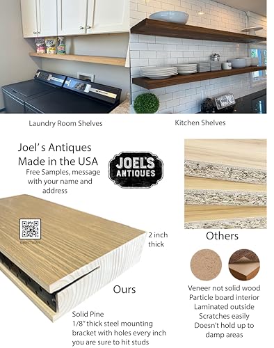 30 Inch Wooden Floating Shelves for Wall
