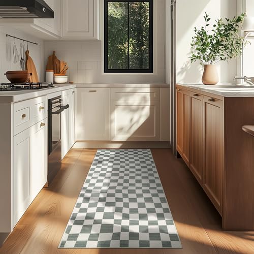 2x6 Runner Rug Modern Checkered Geometric Lattice Hallway Rug (12 Sq Ft)
