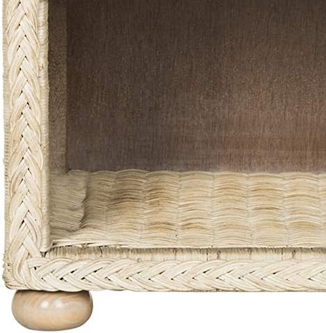 Safavieh Home Collection Adira Natural White Wash Wicker 1-Drawer Nightstand, Normal (SEA8002A)