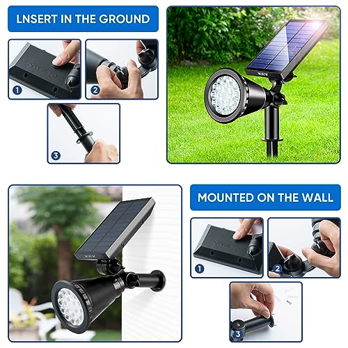 800 Lumens Solar Spot Lights Outdoor (2 Count)
