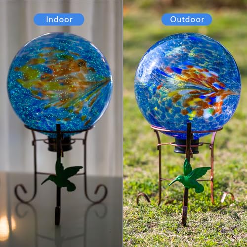 10" Diameter Garden Gazing Balls with Metal Stand for Garden