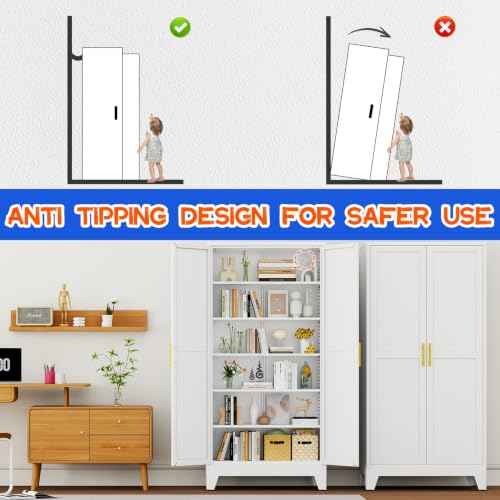 75.2" Tall Metal Storage Cabinet