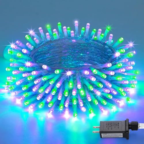 200 LED Purple Green Halloween Lights Indoor Outdoor (66 Foot)