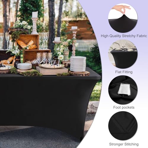 2 Pack 6FT Spandex Table Covers