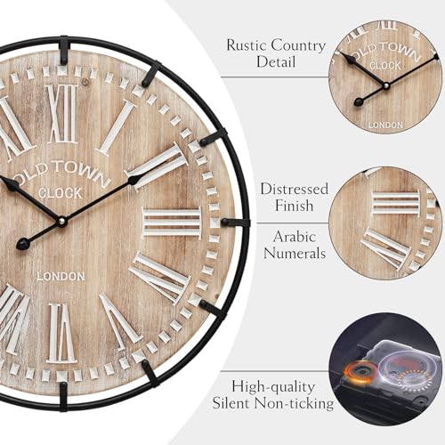 20 Inch Grand Farmhouse Wall Clock