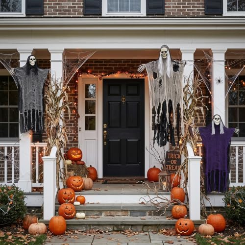 3PCS Scary Hanging Ghosts (3 Count)