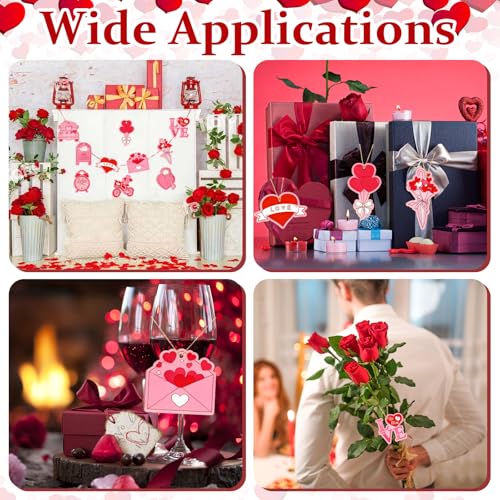 80PCS Wooden Heart Ornaments to Paint Valentine's Day Craft (80 Count)