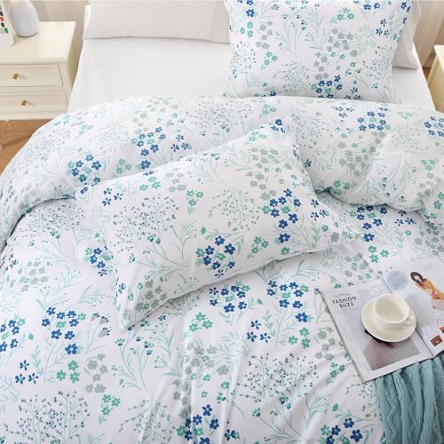 Blue Flower Full Comforter Set