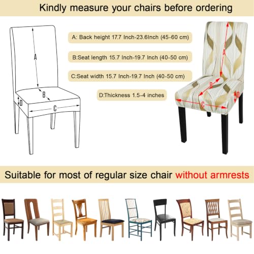 Pattern Chair Covers for Dining Room Set of 2