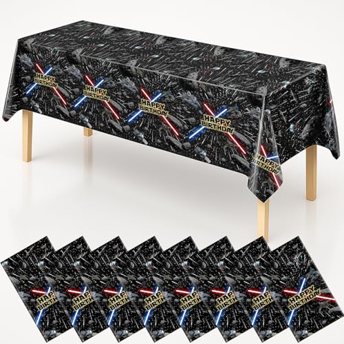 8Pcs Galaxy Movie Themed Birthday Decorations Tablecloths (4 Count)