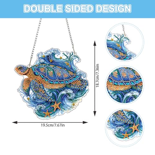 DIY Turtle Starfish Diamond Painting Hanging Ornament