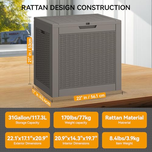 31 Gallon Outdoor Storage Box