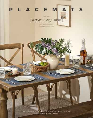 Denim Blue Placemats Set of 6 (6 Count)