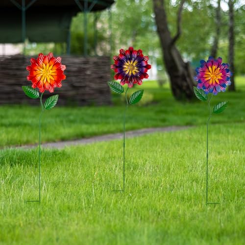 Metal Flowers for Outside (3 Count)