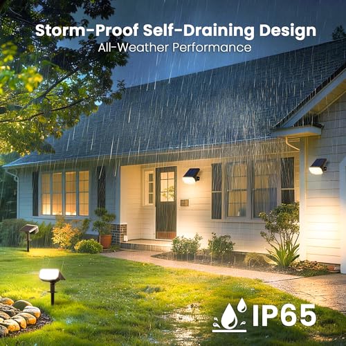 Solar Spot Lights Outdoor Waterproof (4 Count)