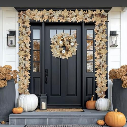 Realistic Fall Garland with Lights (6 Foot)