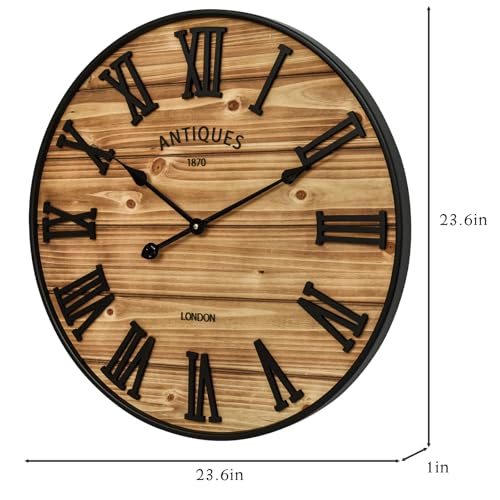 24 Inch Farmhouse Wall Clock