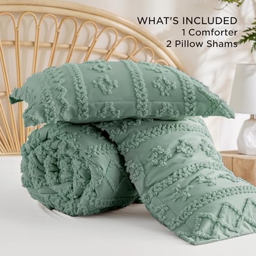 Tufted Boho Comforter Set King Size