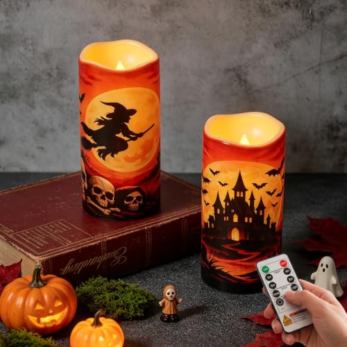 3"x6" Halloween Flameless Candles (2 Count)