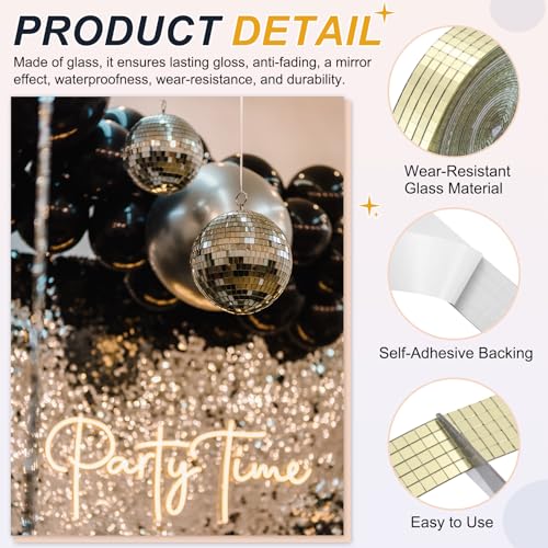 5x5mm Self Adhesive Mirrors Mosaic Tiles (5000 unidad)
