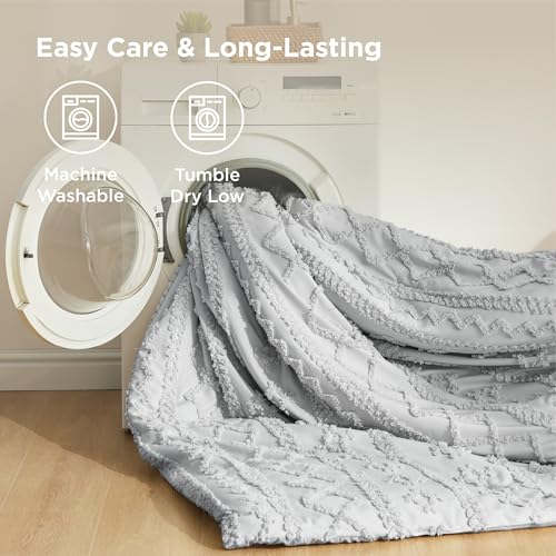 Tufted Boho Comforter Set Oversized King