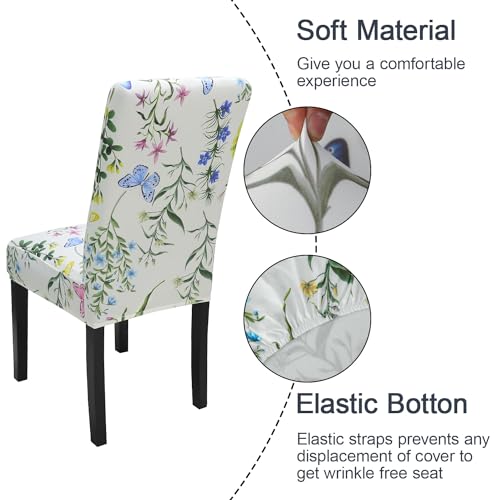 Pattern Chair Covers for Dining Room Set of 4