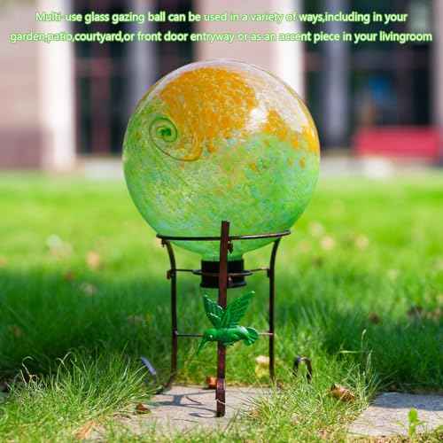 10" Diameter Garden Gazing Balls with Metal Stand