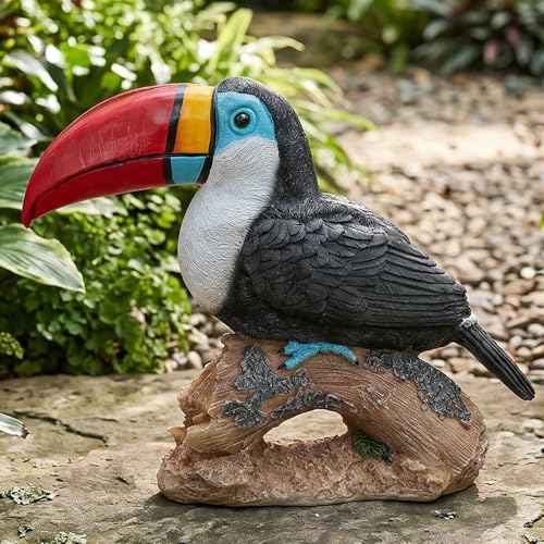 Funny Red Toucan Garden Statue